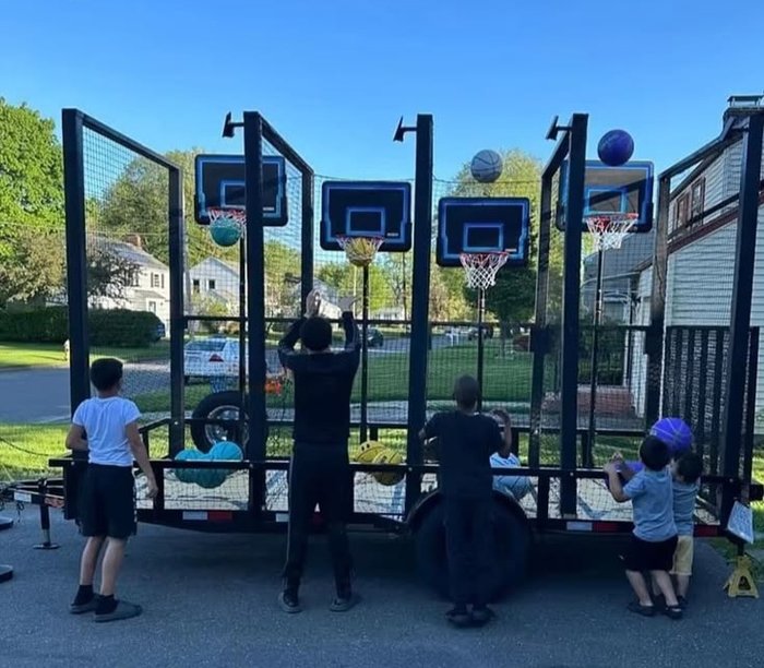 Trailer basketball hoop