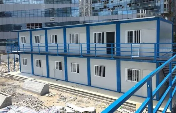 Two-storey modular building exterior