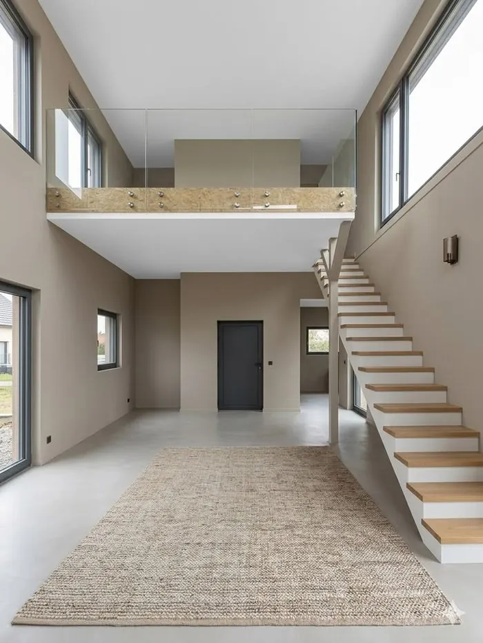 Prefab home loft interior