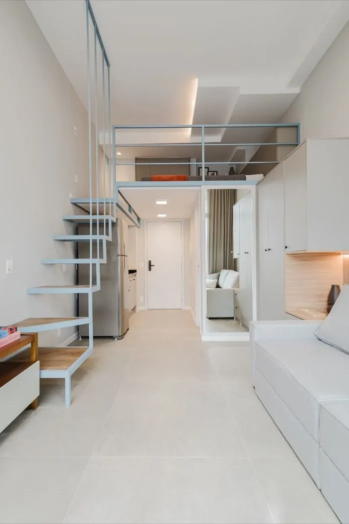 Prefab home loft interior